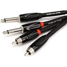 Myg Plus Çift Rca - 1/4 Inç Bağlantı Kablosu, 10 Metre Uzunlukta