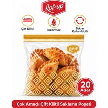 Roll-Up Roll Up Çift Kilitli Poşet 20,5*21,7cm 20 Adet