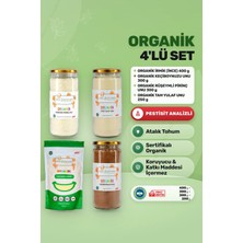 Soul Kitchen Organik Ürünler Organik İrmik 400 g, Keçiboynuzu Unu 300 g, Rüşeymli Pirinç Unu 300 g, Tam Yulaf Unu 250 g Cam Ek Gıda Seti