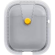 Pratik Ev Apple ile Uyumlu Airpods Airbag 33 Darbelere Karşı Dayanıklı Magnetik Kılıf Gri