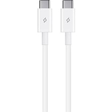 Pratik Ev Usb-C - Usb-C 120 cm 60W Pd/qc Hızlı Şarj ve Veri Kablosu Beyaz