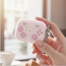 Pratik Ev Apple Airpods Pro 3 Uyumlu Pembe Retro Gamepad Kılıf