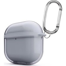 Pratik Ev Apple Airpods 4 ile Uyumlu Airbag 42 Askı Aparatlı Kulaklık Kılıfı Gri