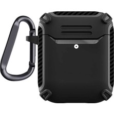 Pratik Ev Airpods ile Uyumlu Airbag 26 Silikon Kılıf, Siyah