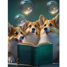 Pratik Ev Sketchbook Trio Corgi