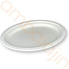 Pratik Ev Tabak; 100 Adetnature Ekolojik Karton Kağıt Tek Kullanımlık Oval, 20X26 cm