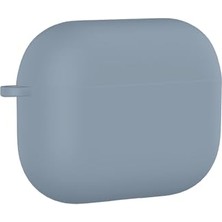 Pratik Ev Airpods Pro 3 Uyumlu Standart Silikon Kılıf Lavendery Gray