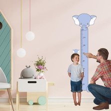 Pratik Ev Fil Karakterli Çocuk Boy Cetveli, Oyun Odası Için Sevimli Sticker