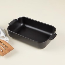 Pratik Ev Fırın Kabı, Aryıldız Elissa Dikdörtgen Mat Siyah 23 cm