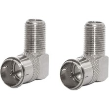Pratik Ev Hızlı F Konnektör L Fiş 90 Derece Anten Başlığı Quick Fiş Için F Connektör Rg6 Rg5 (2 Adet)