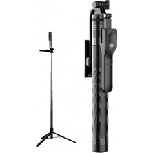 Pratik Ev 175 cm Katlanabilir Telefon Tripodu ve Selfie Çubuğu; Bluetooth Kumanda, 360° Döner Tutucu, Vlog ve Canlı Yayın Standı | K28P