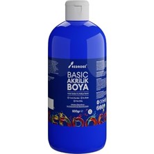 Pratik Ev Mavi Basic Akrilik Boya, 500 G