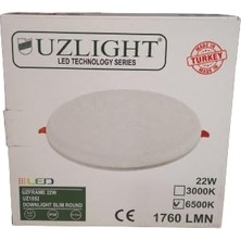 Pratik Ev Uzlıght 22W Ayarlanabilir LED Panel Sıvaaltı 6500K Beyaz Işıklı 1760 Lümen