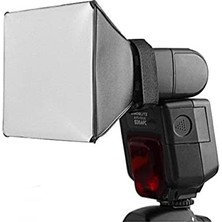 Pratik Ev 10X13 cm Tepe Flaş Softbox Difüzörü, Canon Nikon Sony Fujifilm Godox Yongnuo Uyumlu