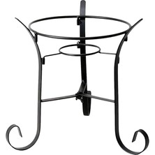 Pratik Ev 25,4 cm Uzunluğunda Iç Mekan/dış Mekan Cam Gazing Küre Metal Stand, Siyah