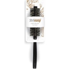Pratik Ev 6827 Isıya Dayanıklı Kıl Fön Fırçası, Kısa ve Orta Boy Saçlar Için, Siyah Silindirik, Antistatik, Ergonomik Saplı, 13 Mm/34 mm