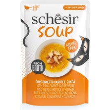 Pratik Ev Yetişkin Kediler Için Ton Balığı ile Bal Kabağı Çorbası, Soup Pouch, 40G