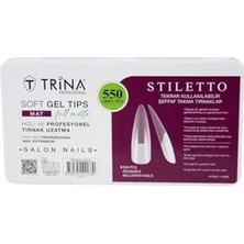 Pratik Ev Soft Jel Stiletto Takma Tırnak, Full Mat, 550'LI 23