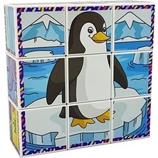 Pratik Ev Deniz Hayvanları 3D Manyetik Puzzle (9 Mıknatıslı Küp 6 Yapboz)