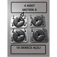 Pratik Ev Hamadex Açılı Metal Bağlantı Aparatı, Dayanıklı Metal Malzeme, M8 Vida Girişli, 4 Adet, Mobilya Montaj Aparatı, Masa Sandalye Sehpa Için