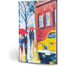 Pratik Ev Creamona Nice Dokulu Mini Defter Çizgili (Yağmur)