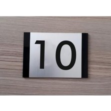 Pratik Ev 10 Dekoratif Pleksi Apartman Kapı Numarası, Kendinden Yapışkanlı