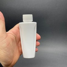 Pratik Ev 100 cc Beyaz Sert Pet Kozmetik Şişesi, Beyaz Kapaklı, 100 Ml, 10 Adet