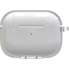 Pratik Ev Apple Airpods Pro 2 ile Uyumlu Şeffaf Kristal Silikon Airbag 14 Kılıf Renksiz