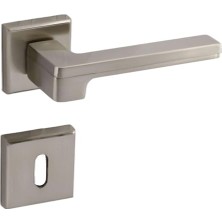 Pratik Ev Funda Inox Rozetli Oda Kapı Kolu, Sürgülü ve Çelik Kapılar Için Sağ-Sol Uyumlu