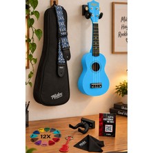 Midex UKX-901BL Mavi Soprano Ukulele (Askı Çanta Pena)