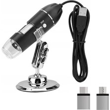Pratik Ev Type-C Micro Otgli 1000X Dijital Mikroskop USB Hd Cmos 8 LED Digital Microscobe AL4076