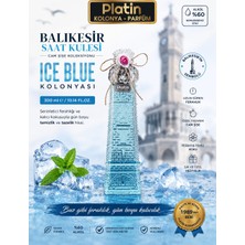 Platin Kolonyaları 300 Ml. Balıkesir Saat Kulesi Cam Şişe Ice Blue Kolonyası