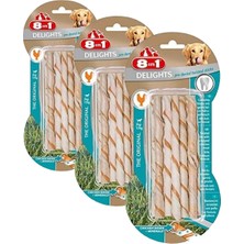 Pratik Ev Delights Pro Dental Twisted Sticks Burgu Çubuklar 10'lu, 55 G Köpek Ödülü (3 Paketi)