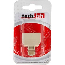 Pratik Ev RJ45 1 Erkek - 2 Dişi Adaptör