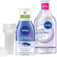 Pratik Ev Yatıştırıcı Micellar Makyaj Temizleme Suyu ve Göz Makyaj Temizleyici 125 Ml, Pamuk Hediyeli Set
