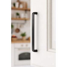 Pratik Ev Alüminyum Dolap & Çekmece Kulp – Mat Siyah Set – Modern Mobilya Kulpu, 5'li, 5'li