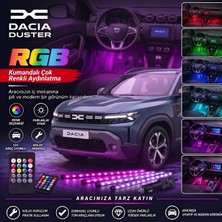 OtoÇizgi Dacia Duster Ayak Altı LED Kumandalı Araç Içi Aydınlatma 4 Lü Sese Duyarlı Renk Değiştirme Özellikli