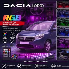 OtoÇizgi Dacia Lodgy Ayak Altı LED Kumandalı Araç Içi Aydınlatma 4 Lü Sese Duyarlı Renk Değiştirme Özellikli