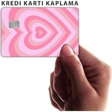 Pratik Ev Kalp Kart Kaplama Sticker Kart Etiketi