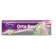 Pratik Ev Büzgülü Çöp Torbası, Limon Kokulu, Orta Boy