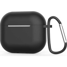 Pratik Ev Apple ile Uyumlu Airpods 3. Nesil Standart Silikon Kılıf, Siyah