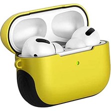 Pratik Ev 33745 Apple Airpods Pro ile Uyumlu Kılıf, Shockproof Silikon, Sarı