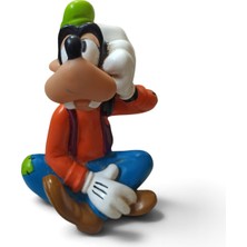 Vintage Orijinal Disney Lisanslı Goofy Bağdaş Kuran Figür Oyuncak - 14 cm