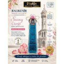 Platin Kolonyaları 300 Ml. Balıkesir Saat Kulesi Cam Şişe Saray Çiçeği Kolonyası