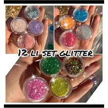 Pratik Ev Yüz, Saç ve Vücut Için Simli Glitter Göz Farı