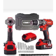 Novélune Akülü Vidalama: 58V8AH Hd Li-On Darbeli Çelik Şanzıman Akülü Matkap 30 Pcs Set