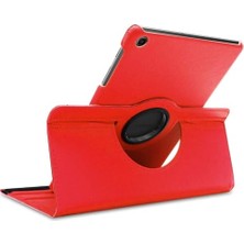 Pratik Ev Galaxy Tab S6 Lite P610 Uyumlu Kırmızı, Yatay-Dikey Konumlandırılabilen 360 Derece Döner Standlı Kılıf