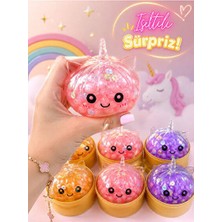 Sepetly Unicorn Büyük Boy Işıklı Çin Mantısı Simli Dumpling Squishy