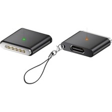 Pratik Ev Type-C - Magsafe 3 Dönüştürücü, MacBook Uyumlu, 140W Hızlı Şarj, Gri Sf-3