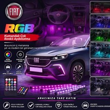 OtoÇizgi Fiat Fiorino Ayak Altı LED Kumandalı Araç Içi Aydınlatma 4 Lü Sese Duyarlı Renk Değiştirme Özellikli